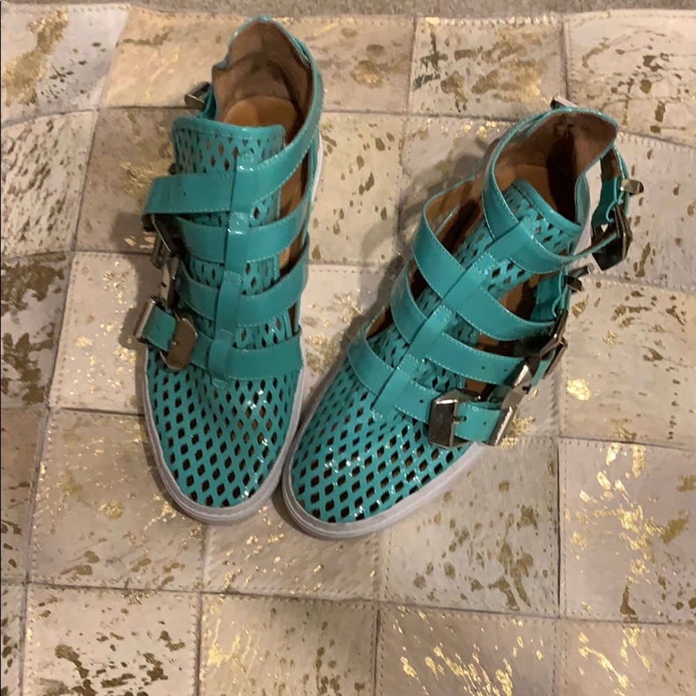 JEFFERY CAMPBELL MESS SNEAKERS WITH 4 STRAPS.